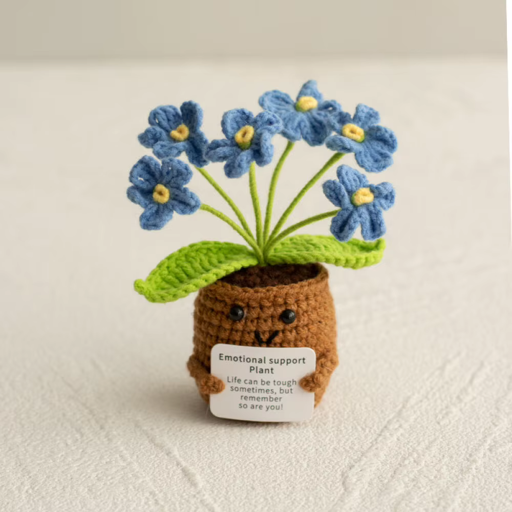 Plante en pot tricotée au crochet