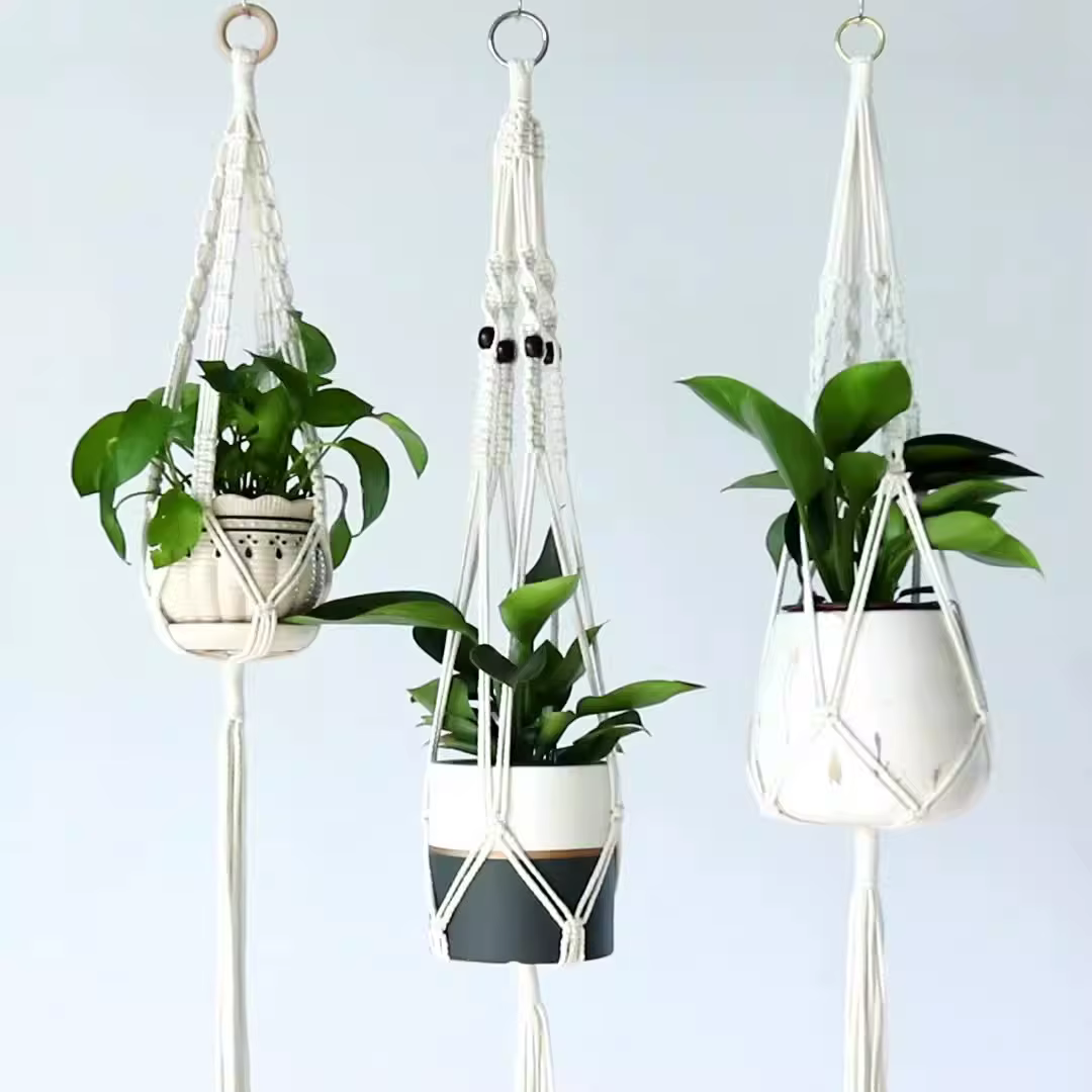 ConfronPlant-Cintre de plante en macramé fait à la main