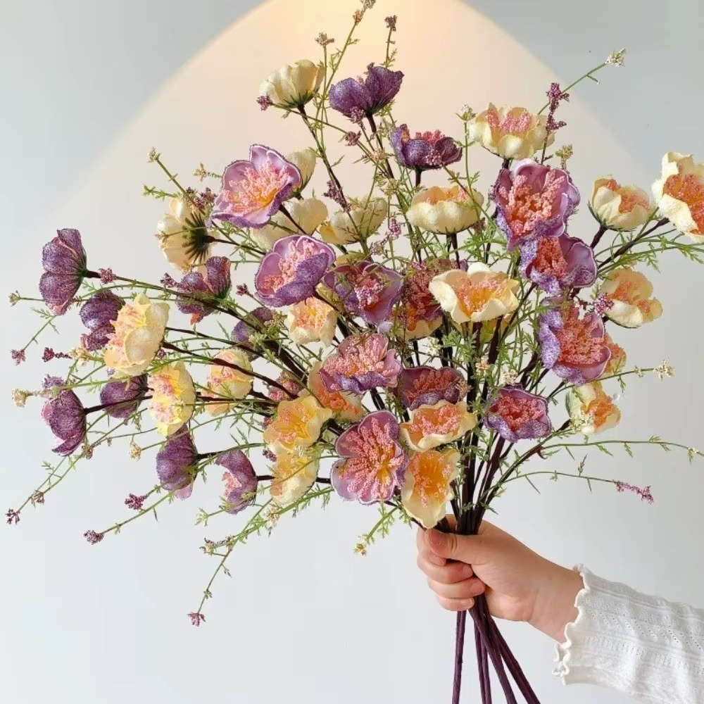 Fleur artificielle réaliste en forme de papillon