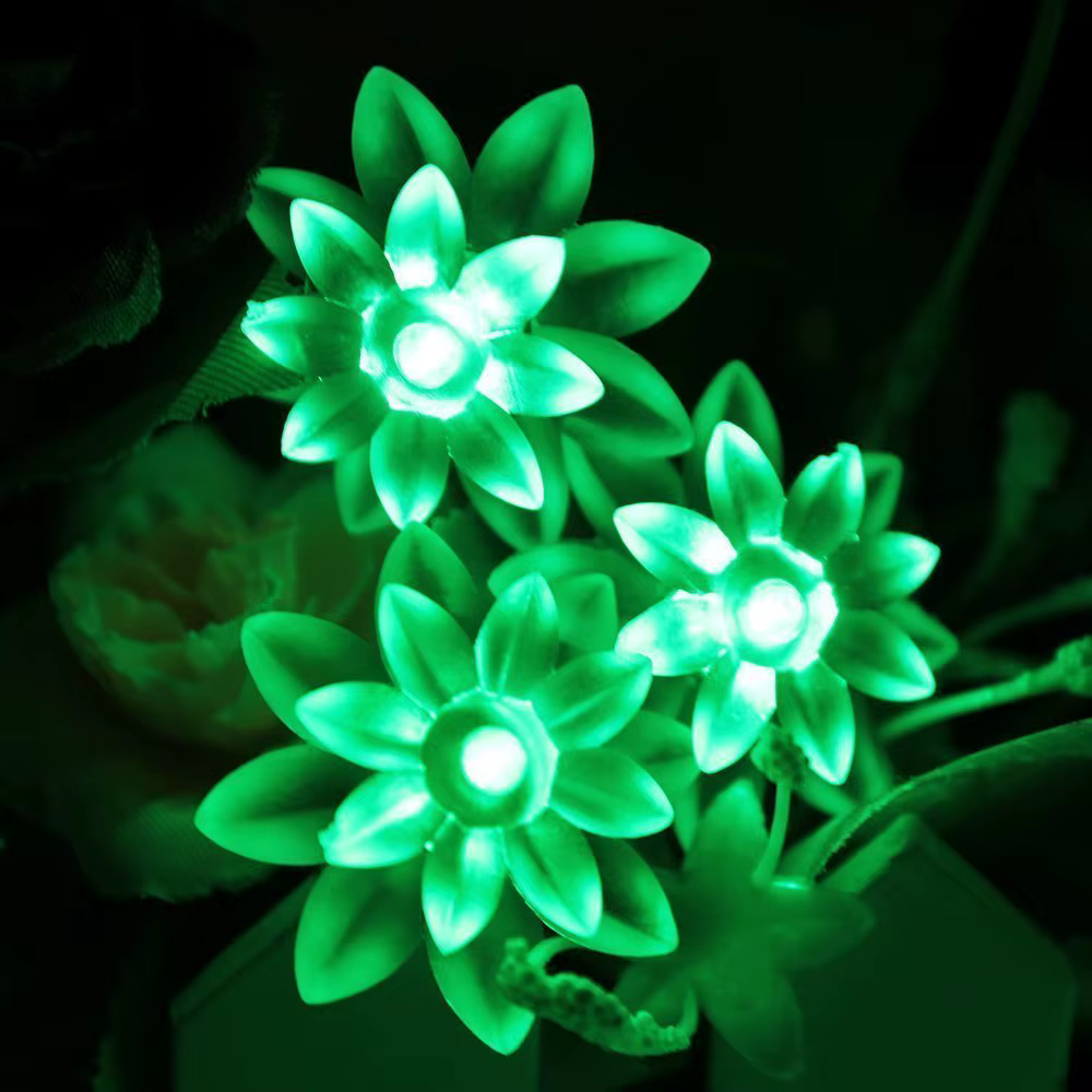 Guirlandes lumineuses solaires en forme de fleur de lotus
