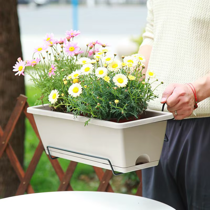 Pot de fleurs auto-absorbant avec base de drainage pour plantes d'intérieur