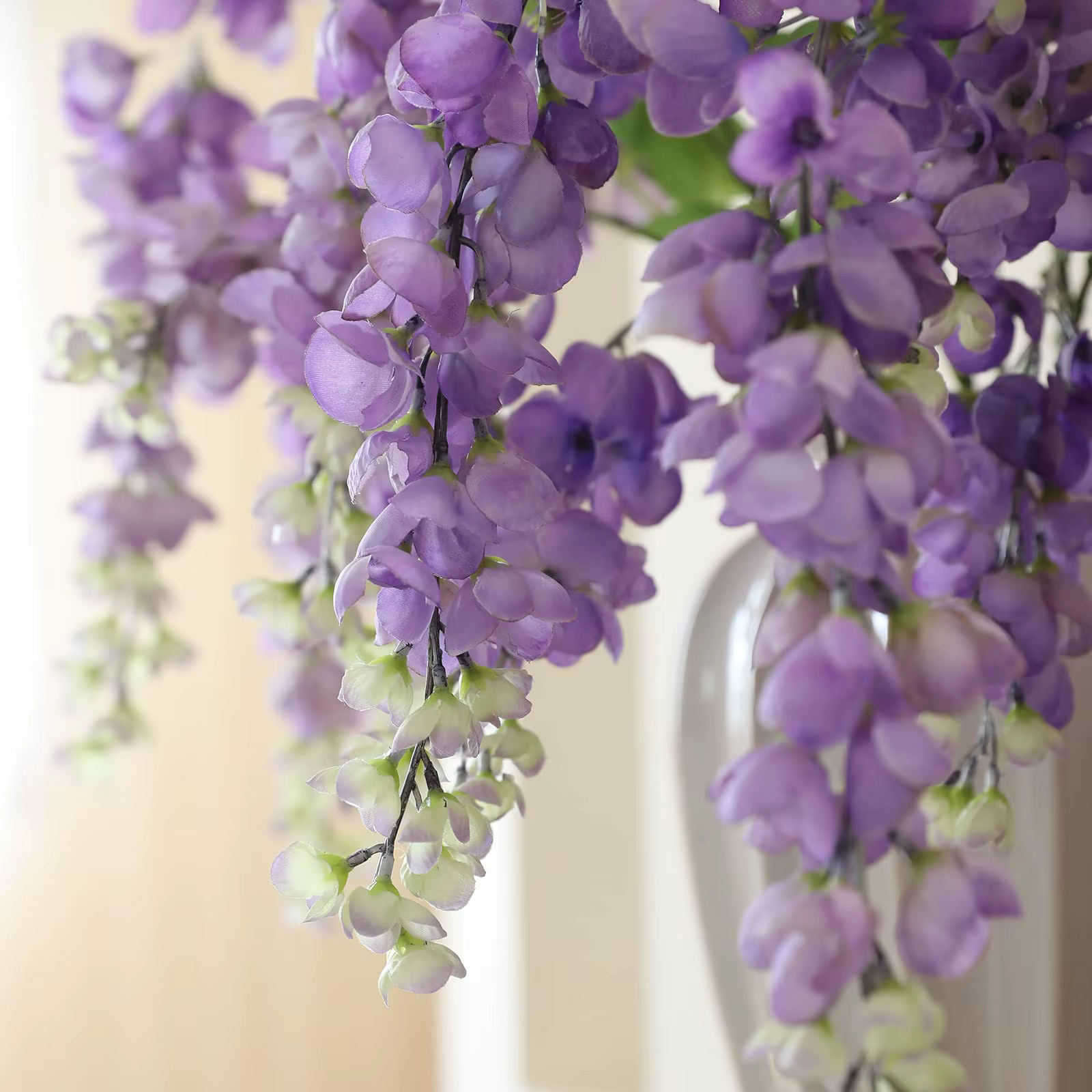 Fleurs de glycine artificielles longues de 120cm