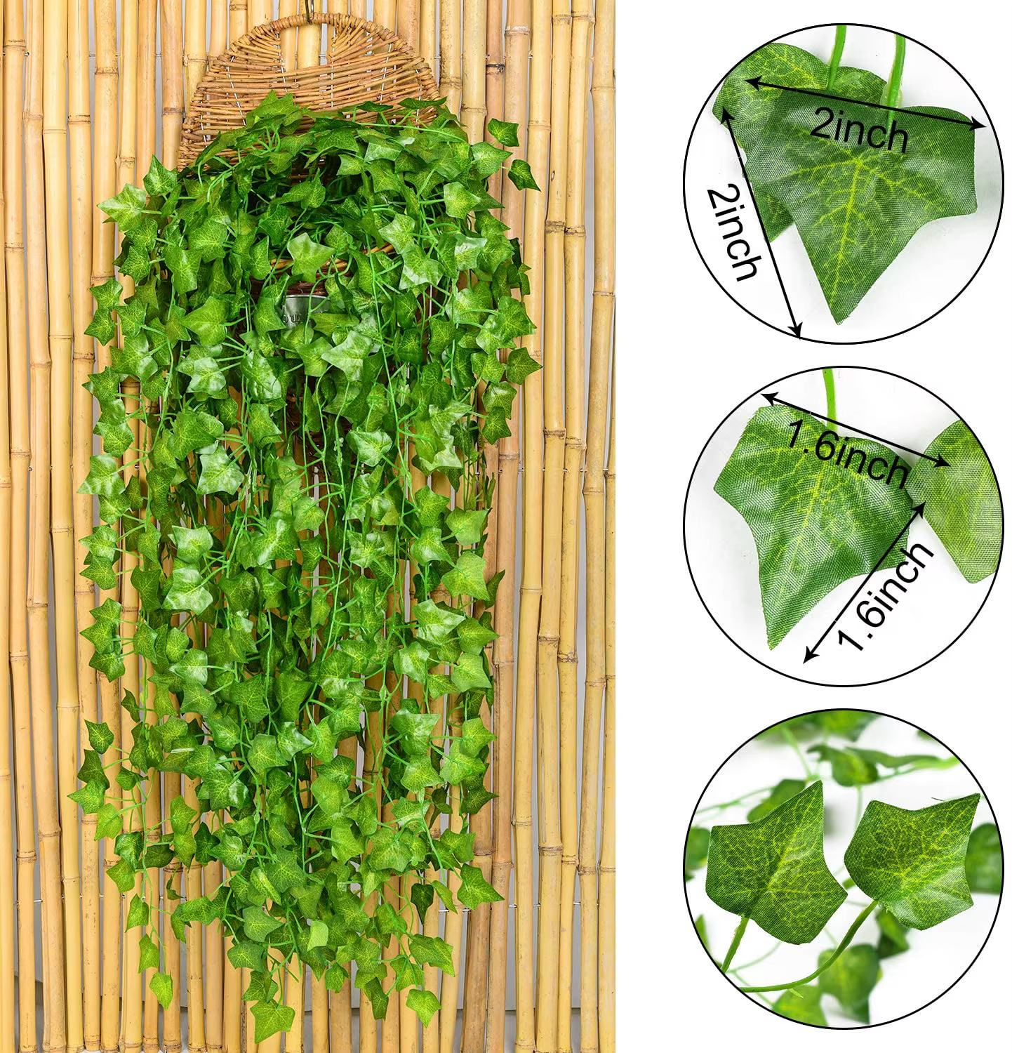 Plantes de feuilles de lierre artificielles de haute qualité