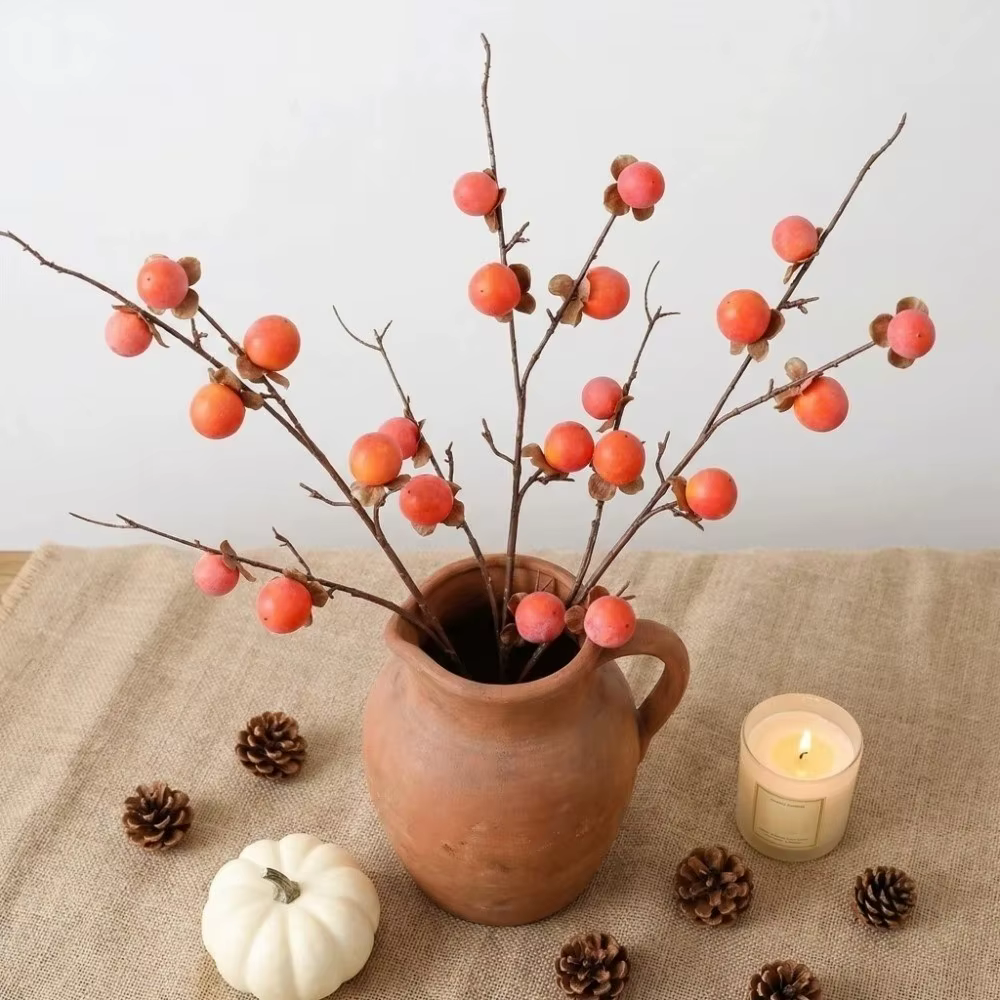 8 Branches artificielles de kaki