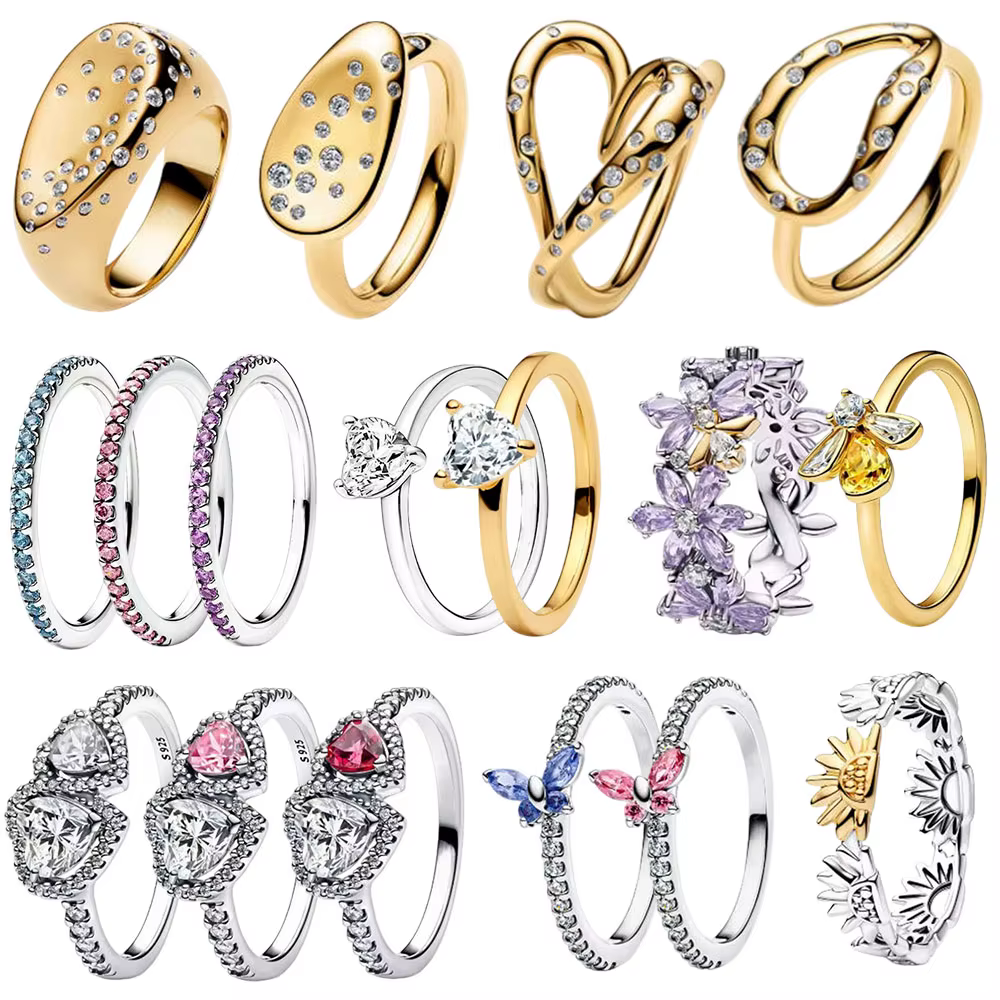 Nouvelle bague pour femme en argent S925 sertie de diamants, fleur violette colorée scintillante, exquise, idéale pour un usage quotidien et les banquets