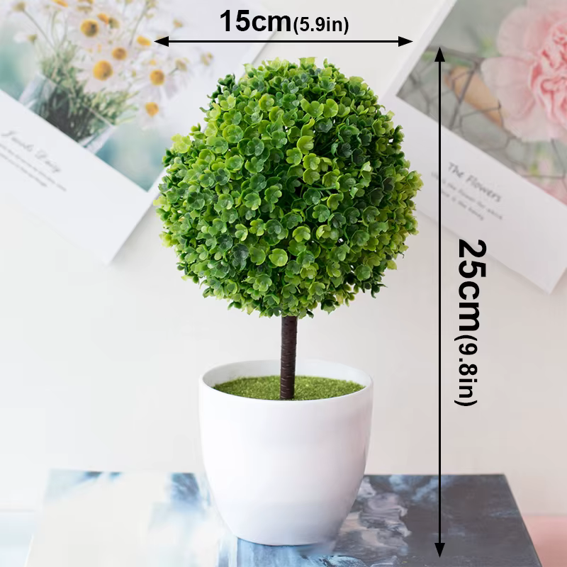 Plantes artificielles en pot