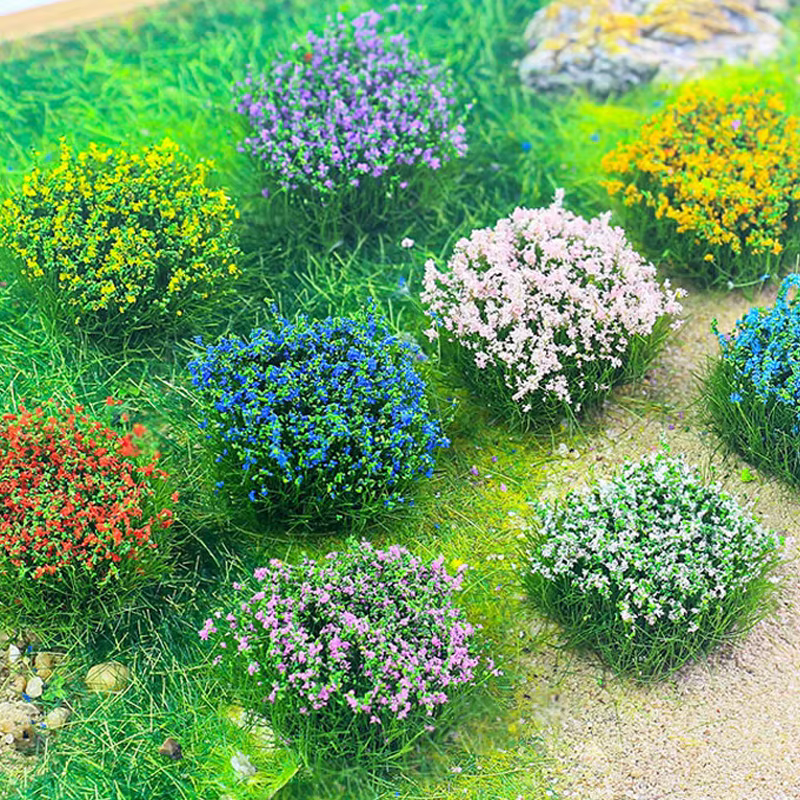 Lot de 8 modèles de grappes de fleurs artificielles de couleur aléatoire pour table de sable