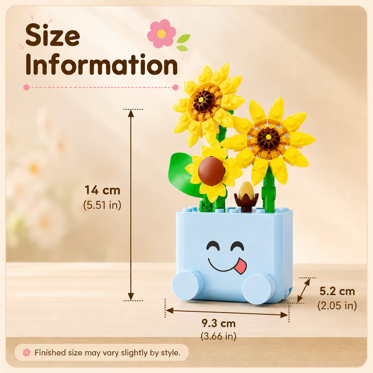 Mini pots de fleurs en blocs de construction
