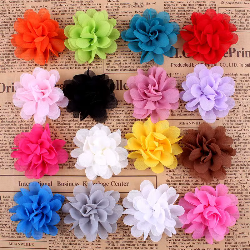 Fleurs artificielles en mousseline de soie