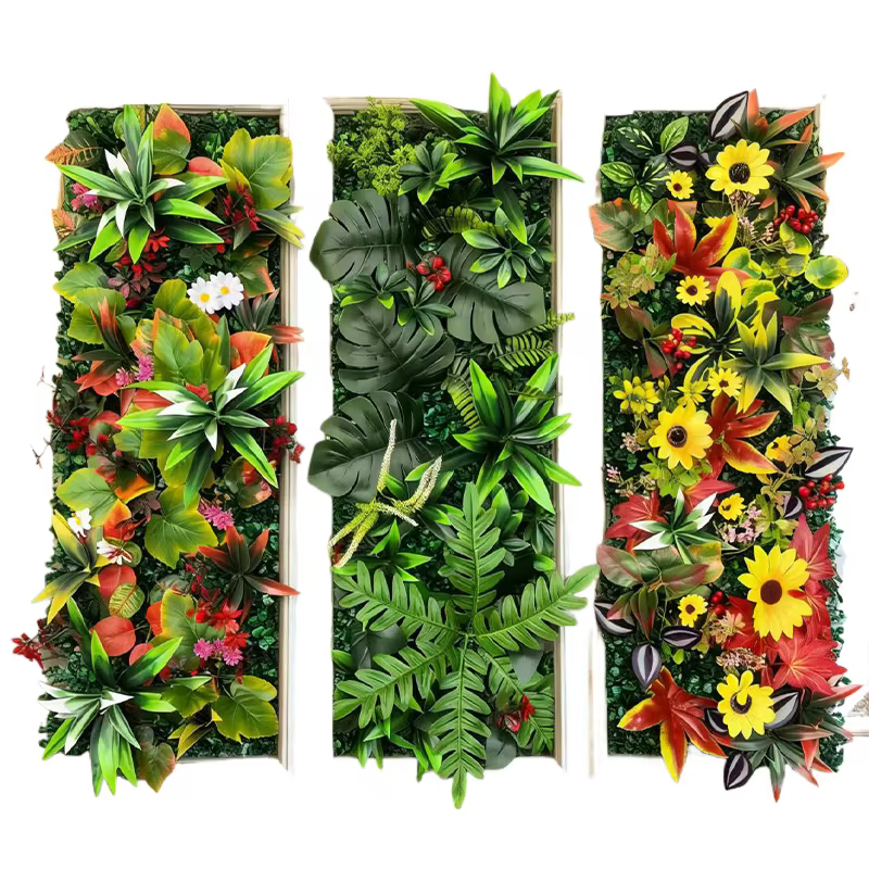 Panneau de clôture murale en herbe artificielle 75x25cm