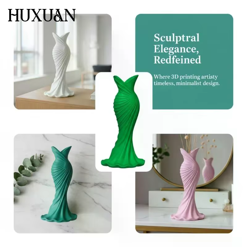 Vase en plastique élégant en forme de robe