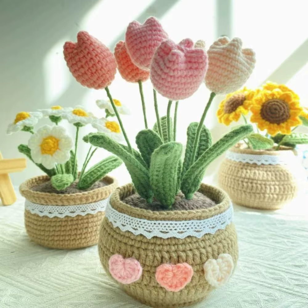 Kit de fleurs au crochet unique