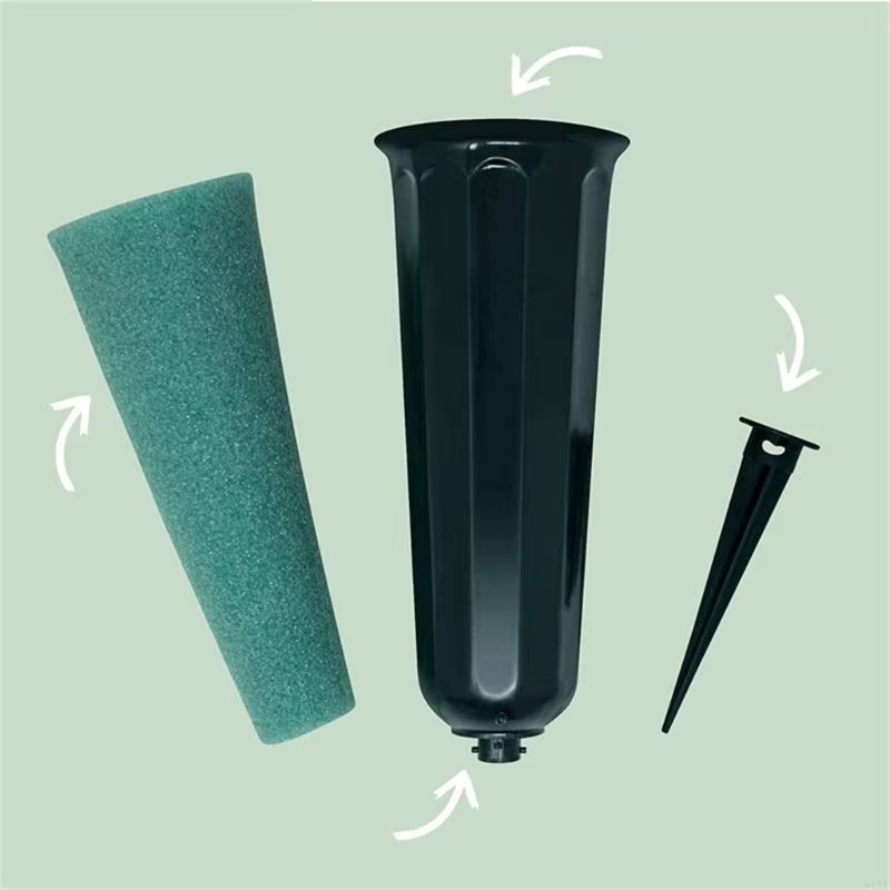 2PCS Vases cimetière extérieur pour fleurs
