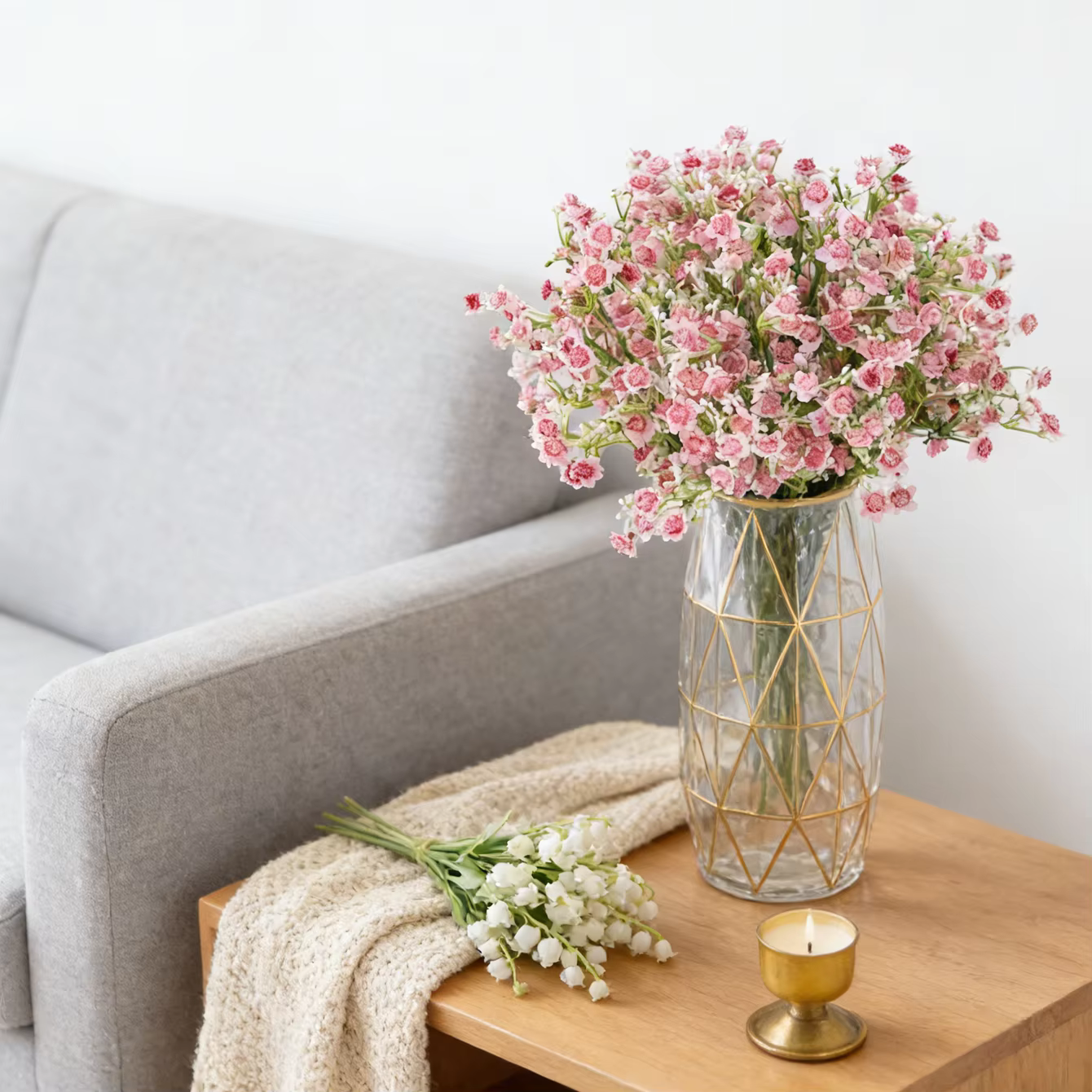 Fleurs artificielles Gypsophila pour festival