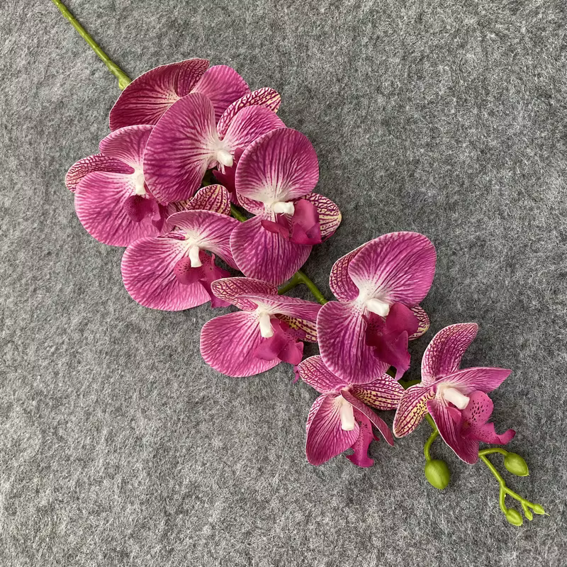 Nouvelle fleur artificielle 9 têtes orchidée papillon longue branche pour salon décor de mariage Table d'hôtel vraie touche faux Floral