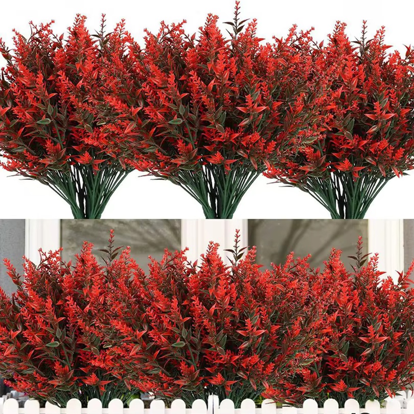 Fleurs artificielles bon marché en plastique lavande fausses plantes herbe mariage maison jardin décor bricolage cadeaux photographie accessoires plein air bonsaï