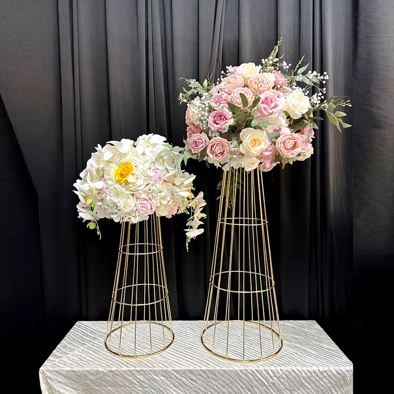 Vases en métal en forme de trompette (5/10 pièces) pour centre de table de mariage, vases à fleurs pour événements, accessoires décoratifs pour la maison