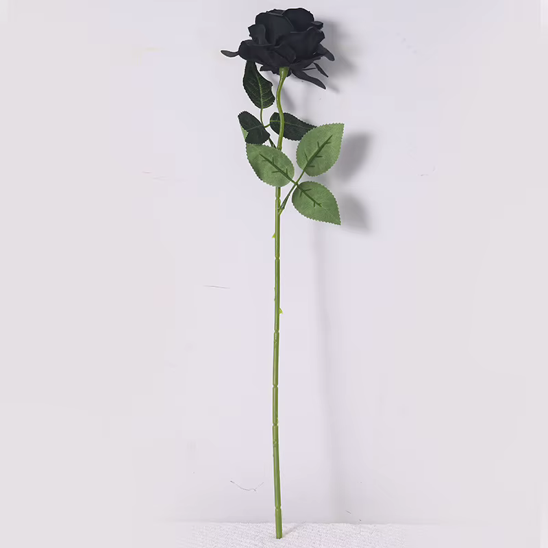 Fleurs artificielles Rose bordeaux noir