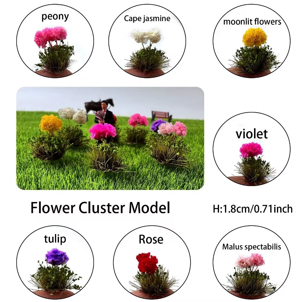 20 pièces de modèles de fleurs artificielles durables