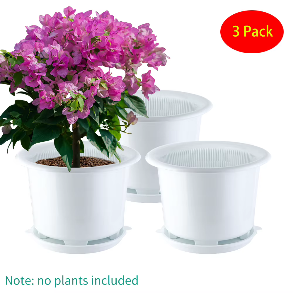 Meshpot-Pot de fleur en plastique à double couche avec trous d'air