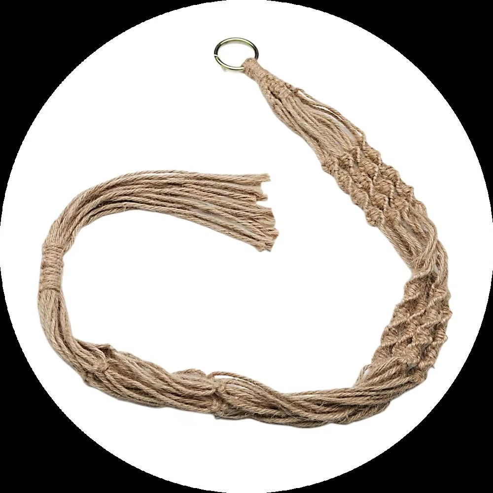 Support de pot de fleurs suspendu en corde de coton style bohème