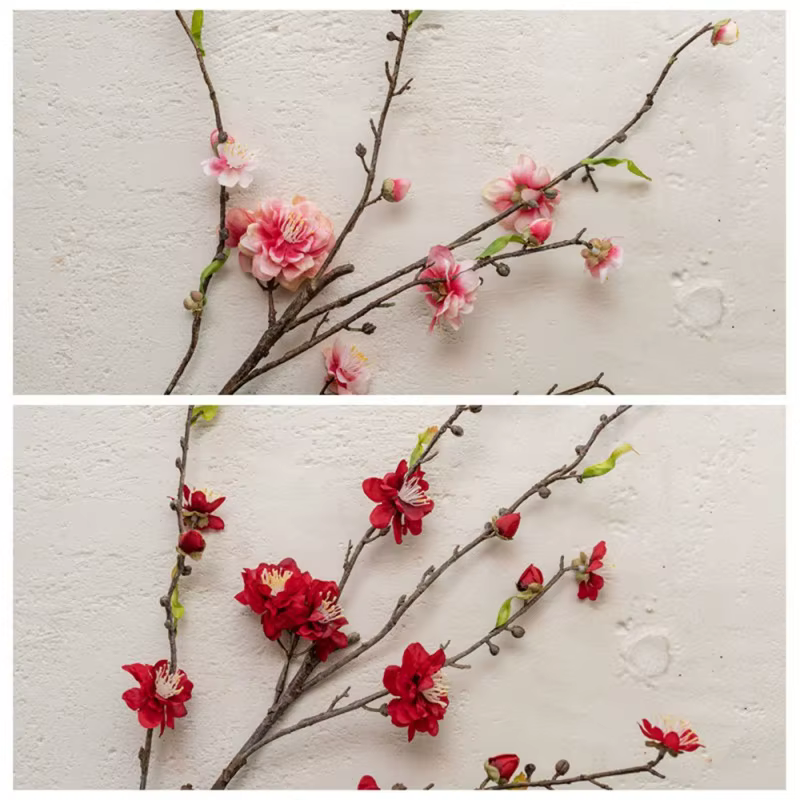 Fleur de pêcher en soie