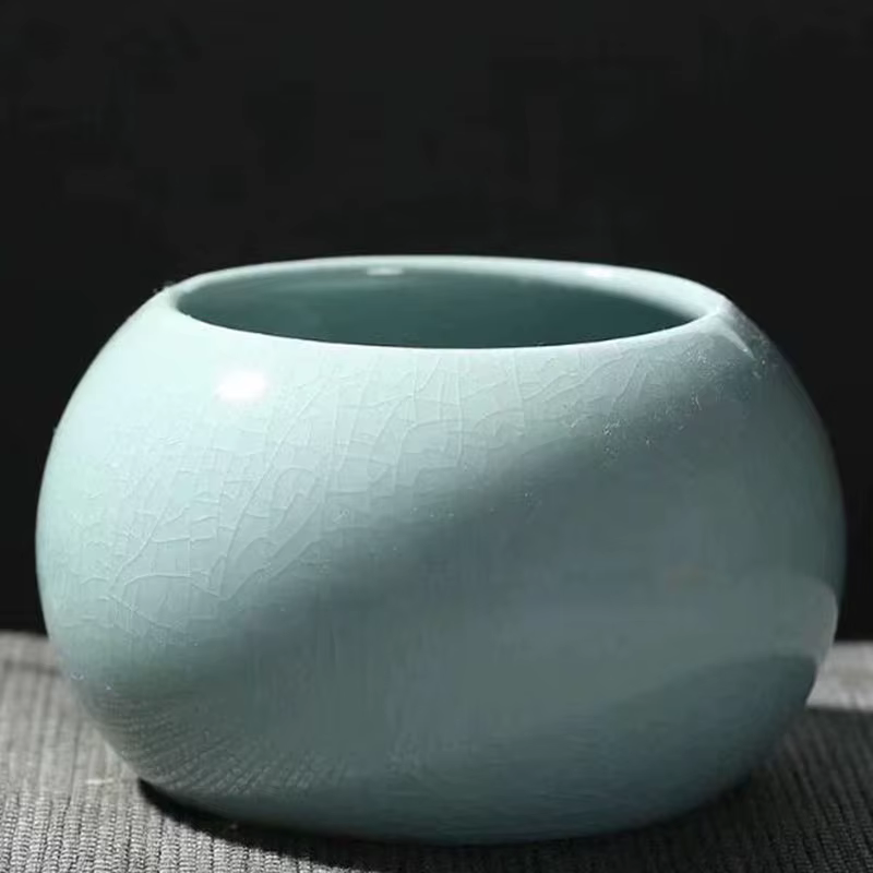 Geyao – Pot de plantes succulentes rond fait à la main