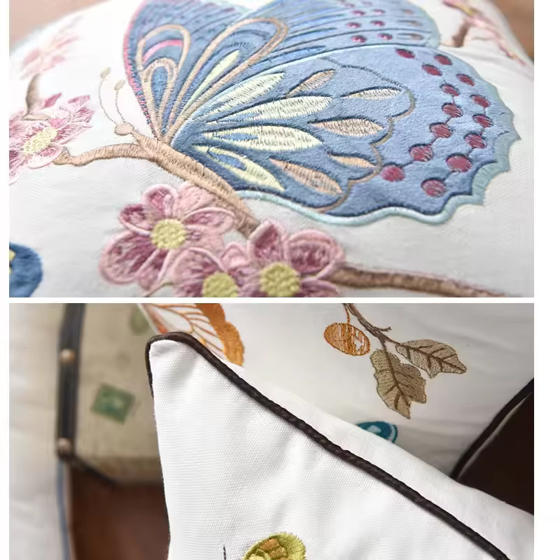 Housse de coussin papillon 45x45cm