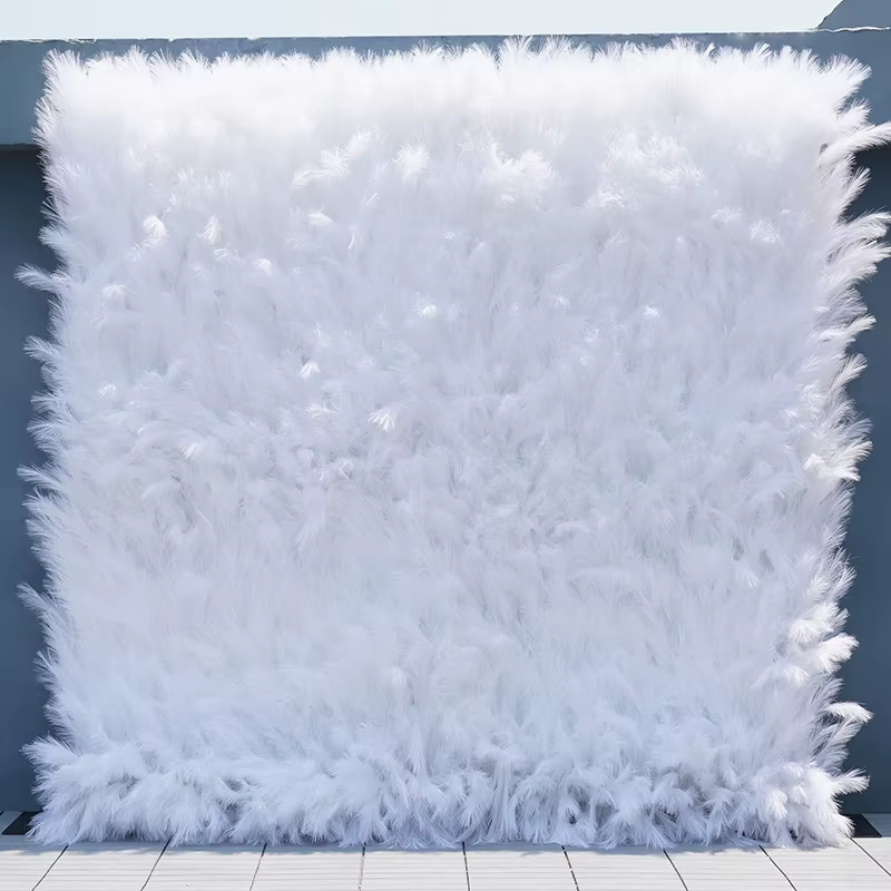 Base en tissu d'herbe de pampa artificielle enroulable rideau mural de fleurs