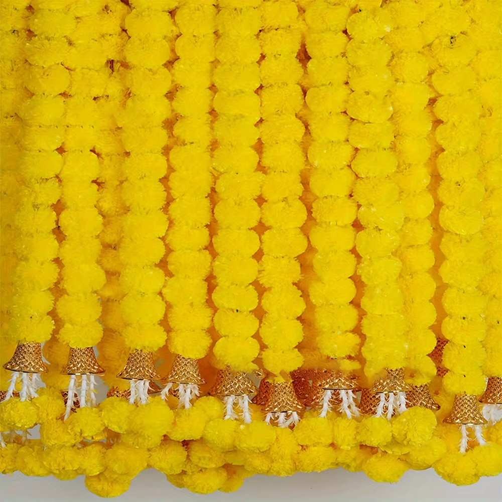 Guirxiété de fleurs de souci artificielles à longs brins
