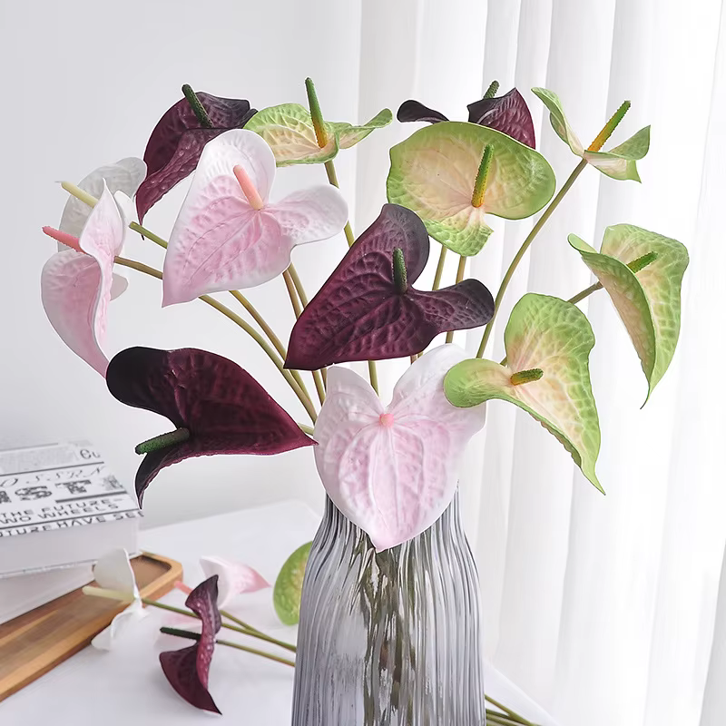 Fleurs artificielles en mousse d'anthurium EVA