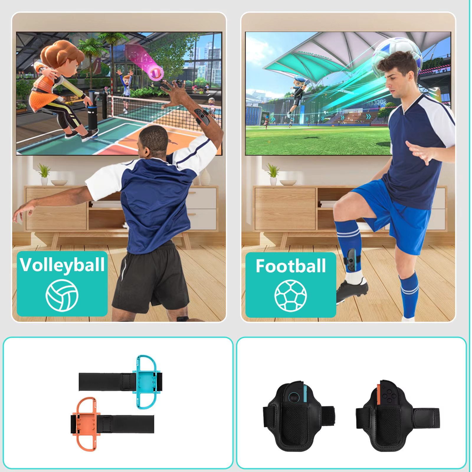 Kit d'accessoires de jeu sportif 18-en-1 pour NS Switch 2 Joy-Con, clubs de golf, raquettes de tennis, épées, sangle de poignet, accessoires Joy-Con