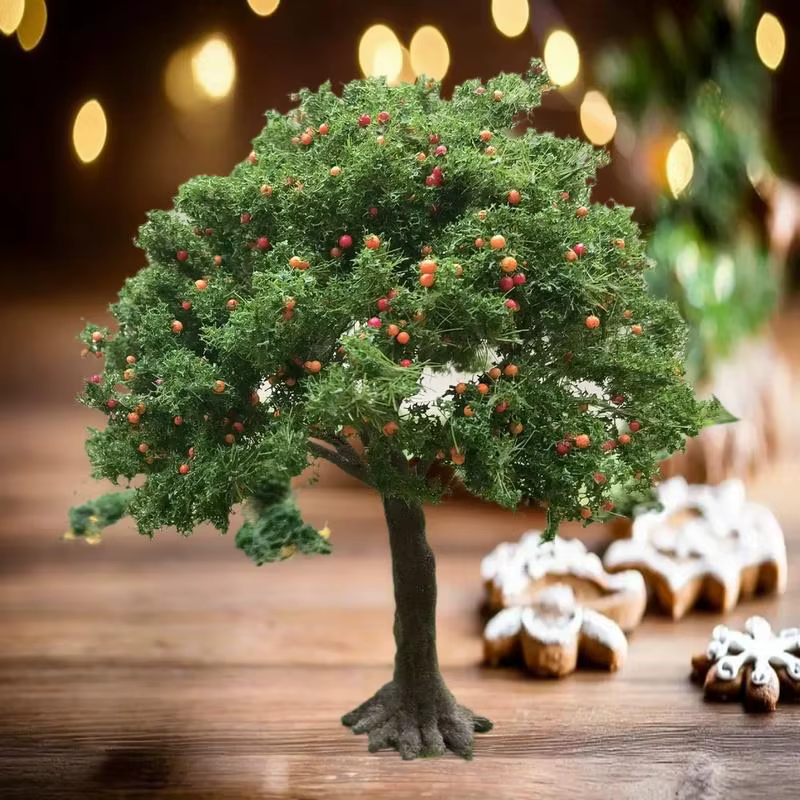 Arbres-fruits miniatures détaillés DIY pour aménagement de modèles