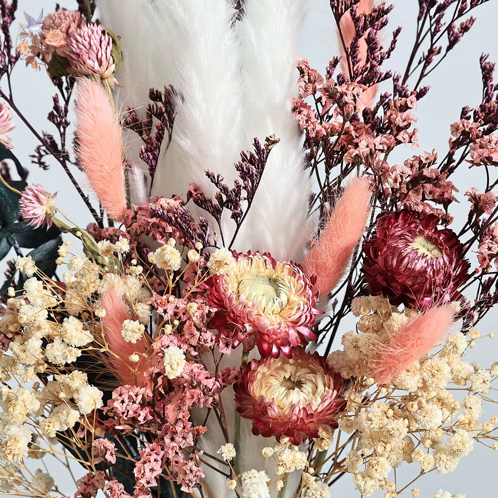 Nature sec Helichrysum Bracteatum Eucalyptus Bouquet de fleurs colorées Boho Chic centres de table pour mariage Pampas herbe décor à la maison