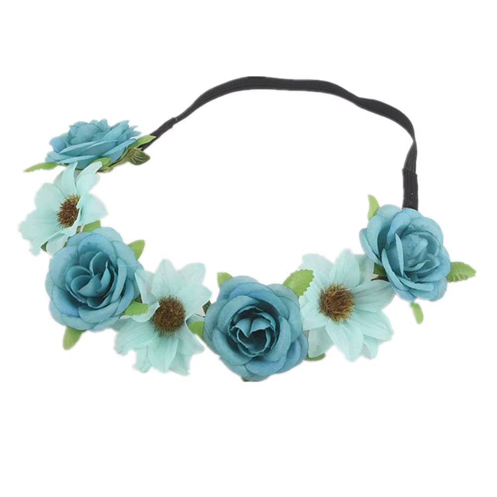 Femmes mariage bandeau fleuri charme fleur diadème fête mariée guirlande princesse couronne filles couronne coiffure cheveux accessoires