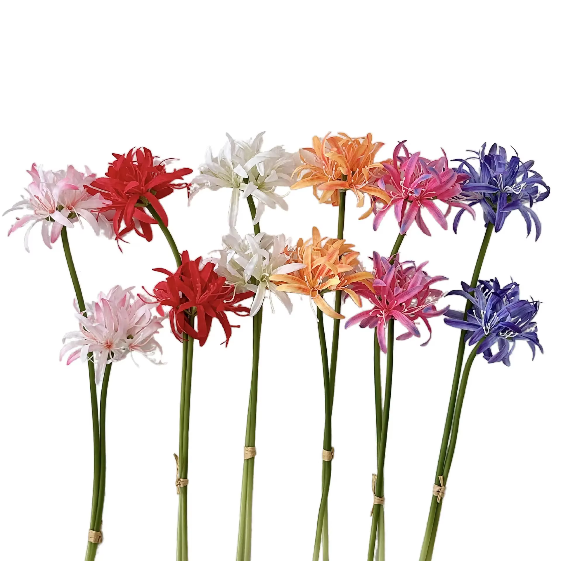 Fleurs de lys araignée rouge artificielles de 19.7 pouces