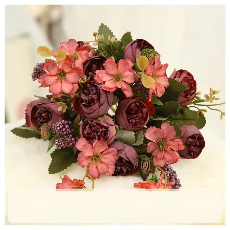 Petites Fleurs Artificielles pour Décoration de Chambre à Coucher