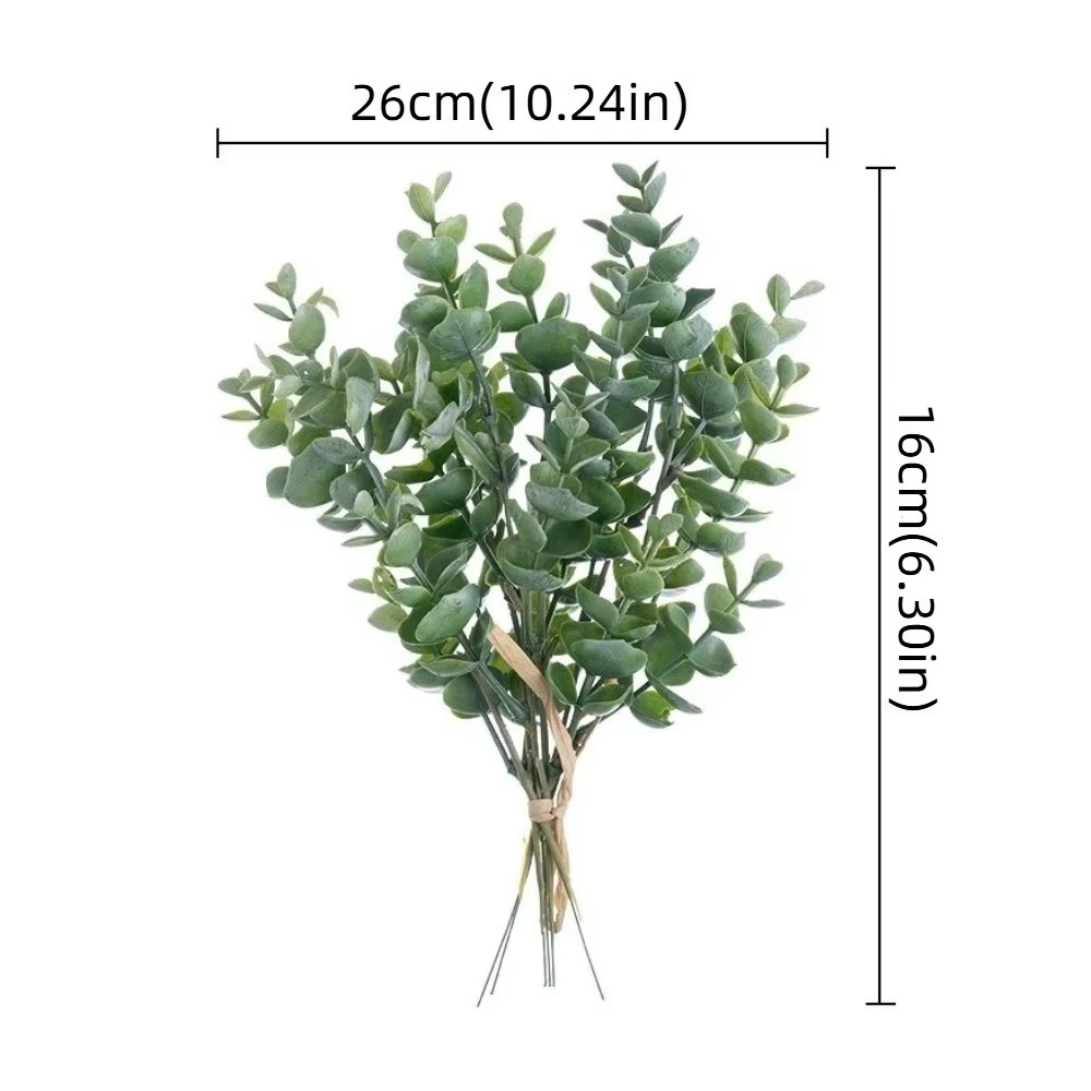 Bouquet d'eucalyptus artificiel en plastique