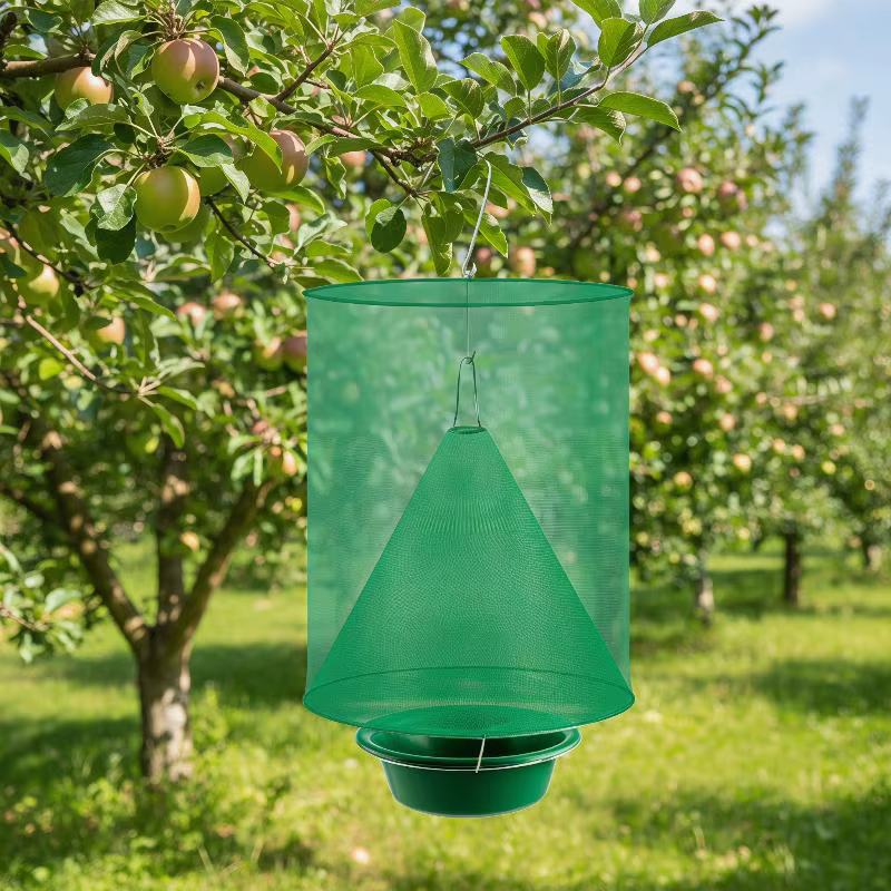 Piège à mouches suspendu avec maille verte durable