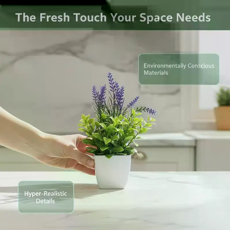 Plantes artificielles avec feuillage réaliste et sans entretien