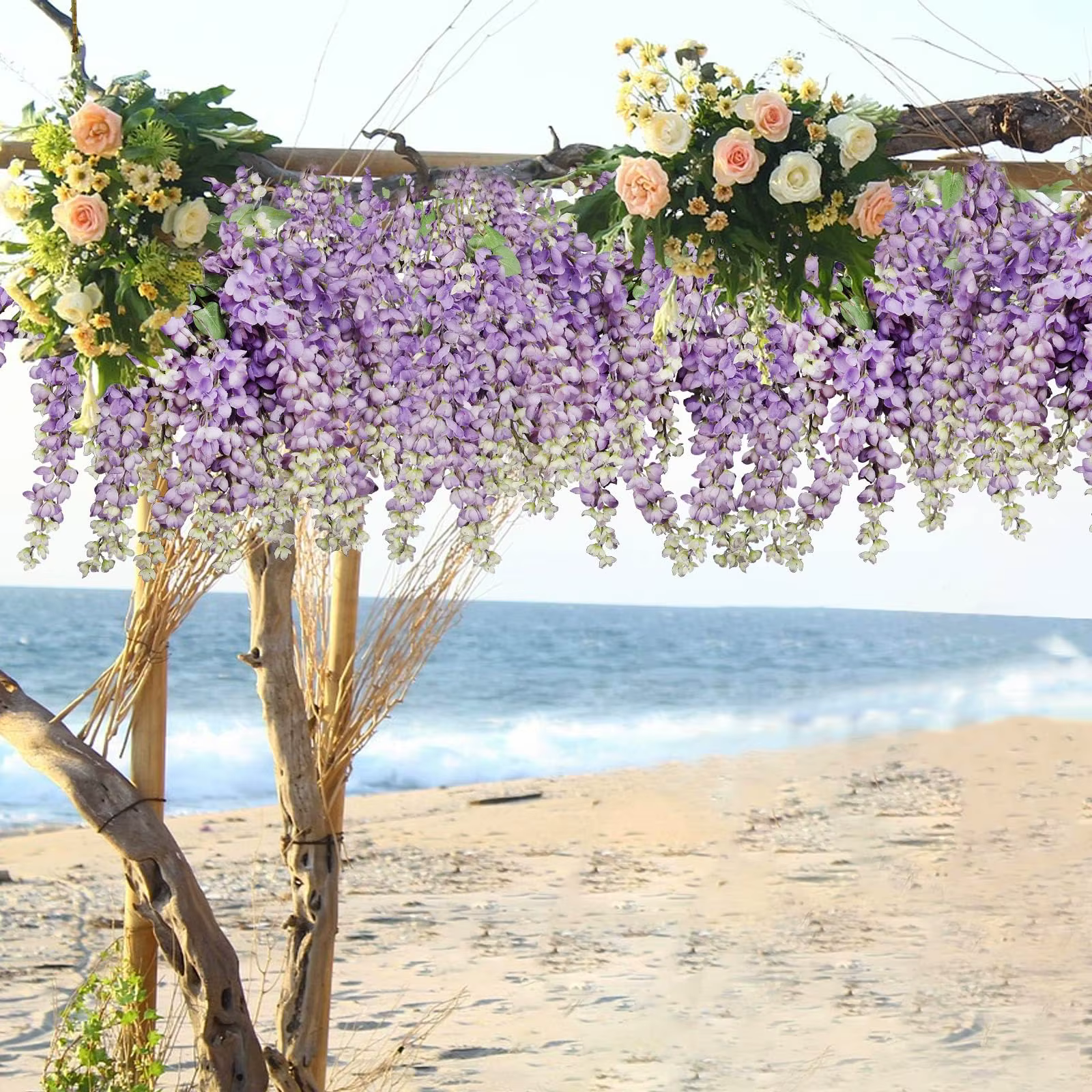 Guirlande de glycine suspendue de fleurs artificielles