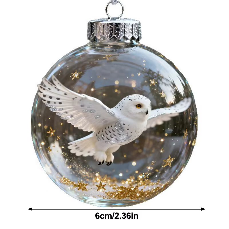 Ornement de Noël transparent Nature's Birds