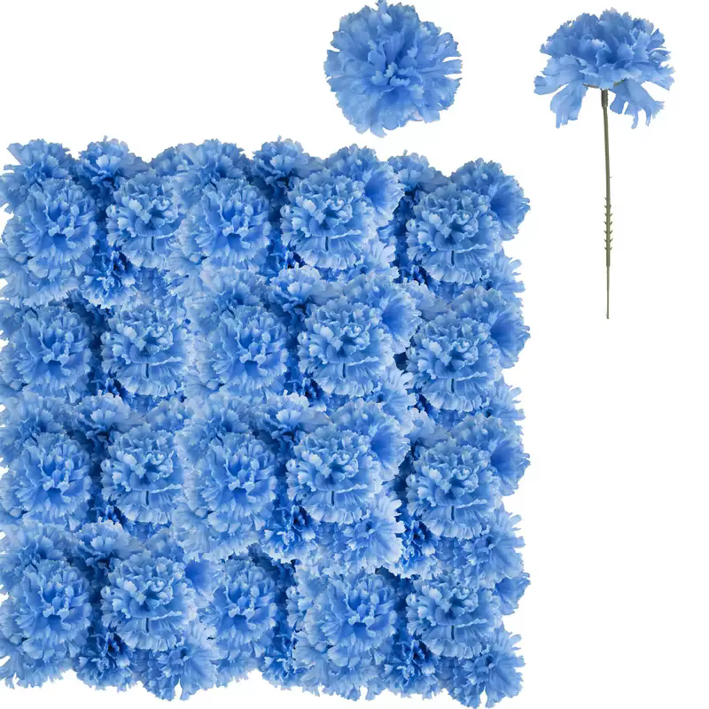 "100 pièces 3, 5" œillets artificiels-fleurs synthétiques réalistes pour arrangements funéraires/mariage et artisanat