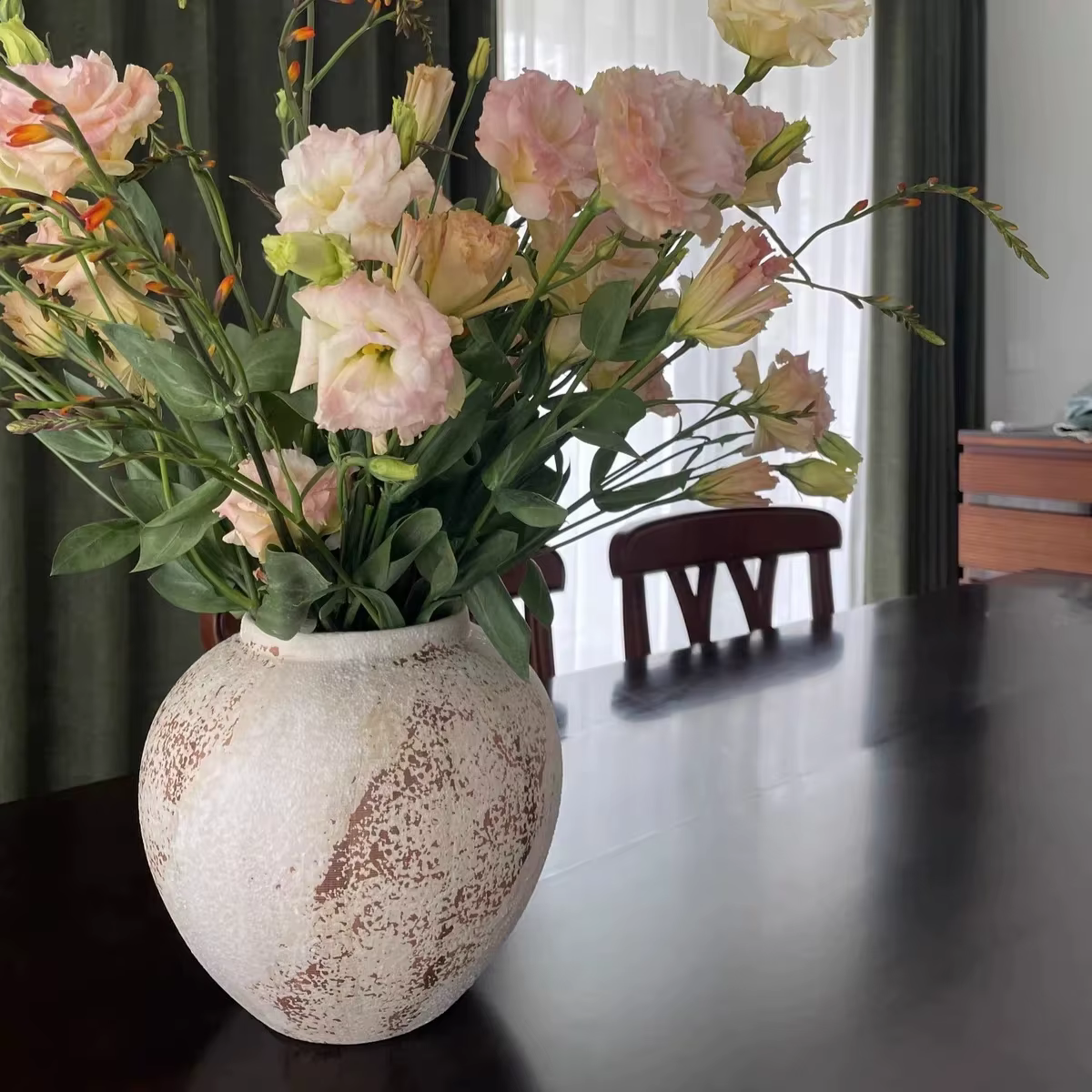 Vase en céramique hydroponique de style Wabi-Sabi