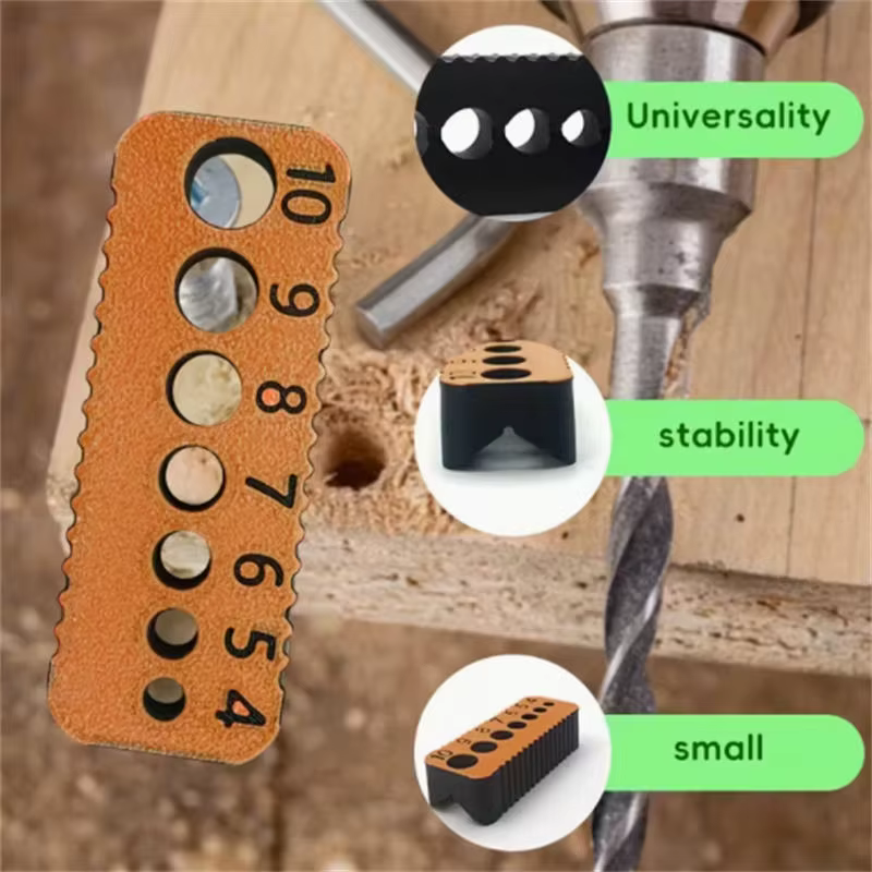 Guide de perçage pour trous de 4/5/6/7/8/9/10 mm, outil de perçage multifonctionnel, accessoire de précision, robuste, facile à utiliser