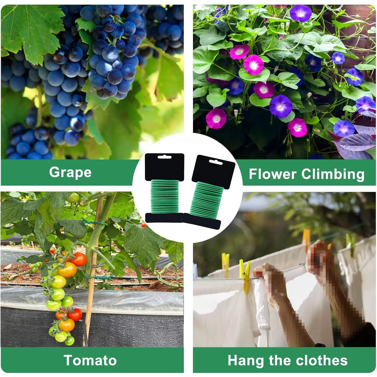 Attache de Support pour plantes réutilisable de 5/8/10m