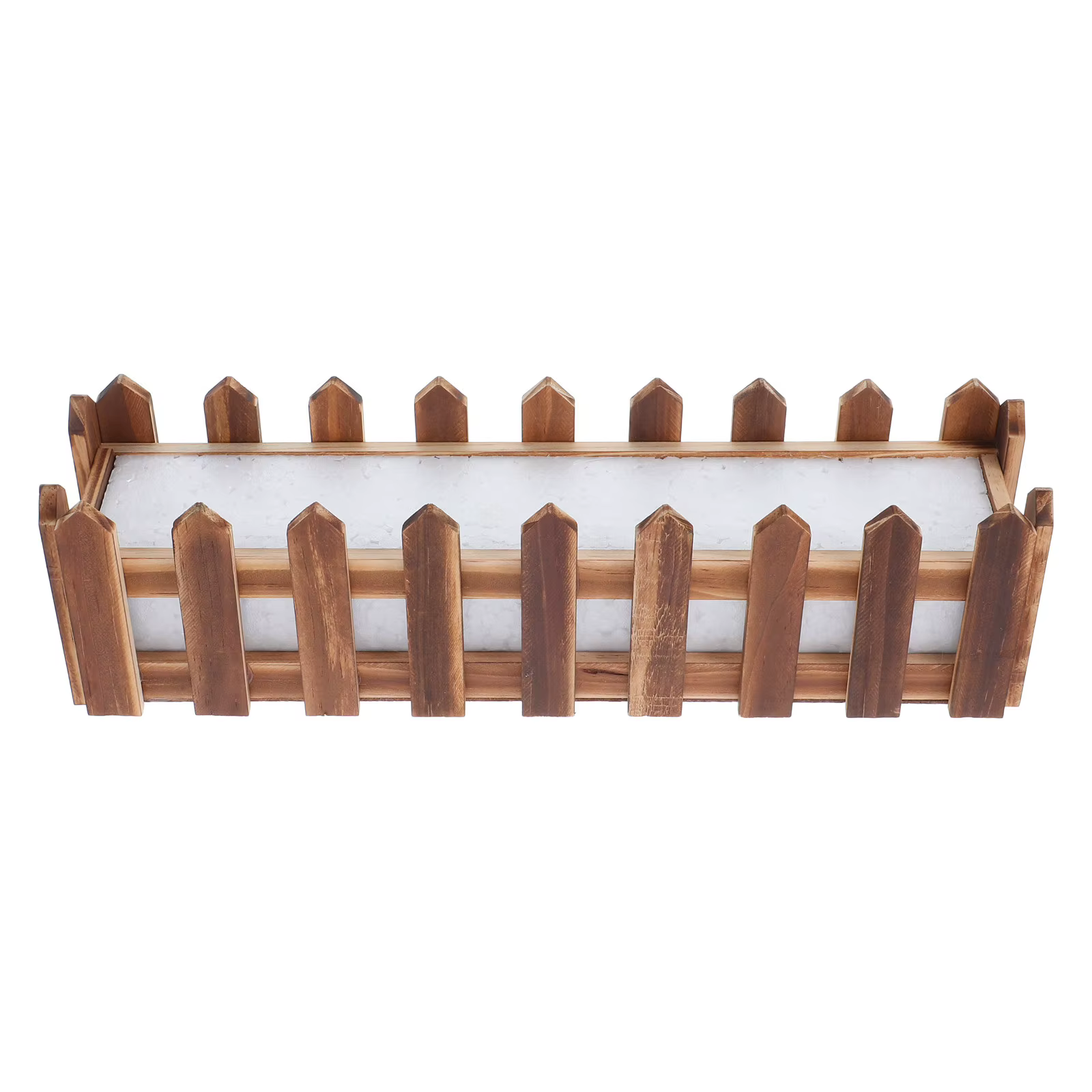 Pot de fleurs en bois en forme de clôture avec insert en mousse pour arrangement