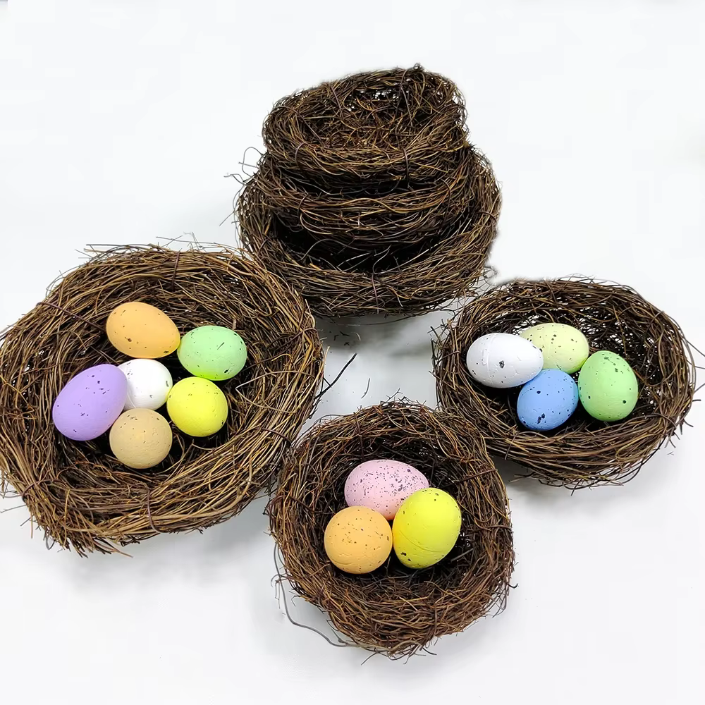 Nid d'oiseau artificiel de Pâques de 10 à 15 cm