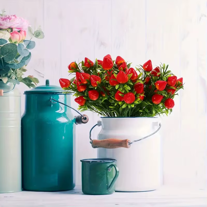 4 plantes artificielles de fraises