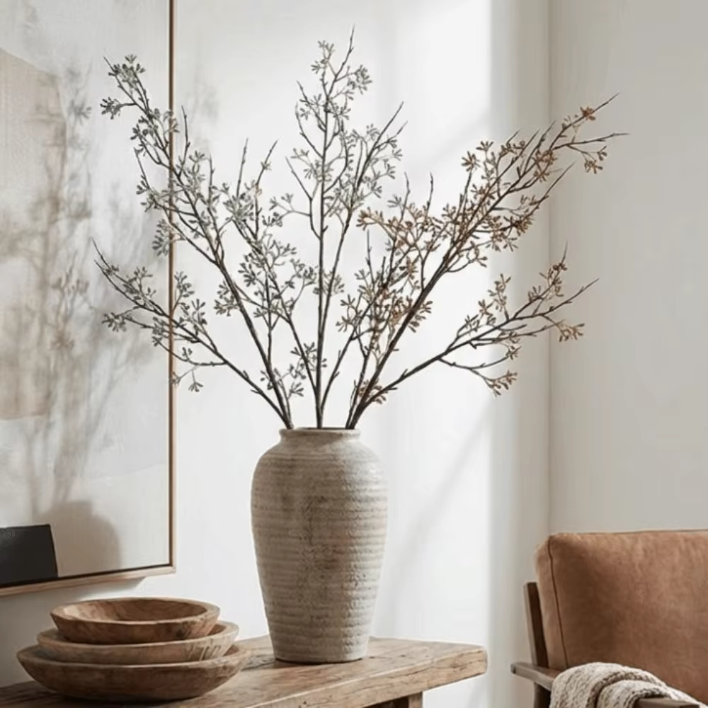 Branche d'eucalyptus artificielle faite à la main avec baies
